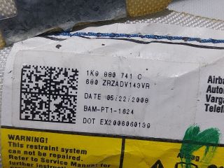 bontott VW GOLF V Jobb Függönylégzsák és Oldallégzsák