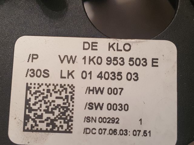 bontott VW GOLF V Komplett Kormánykapcsoló (Bajuszkapcsoló)