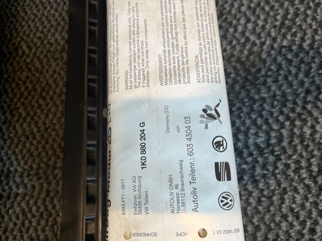 bontott VW GOLF V Komplett Légzsák Szett