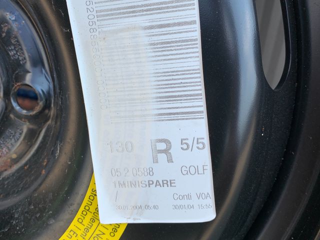 bontott VW GOLF V Pótkerék