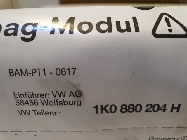 bontott VW GOLF V Utasoldali Légzsák