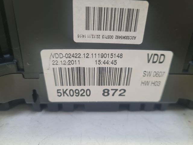 bontott VW GOLF VI Kilométeróra