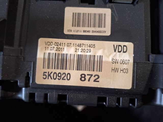 bontott VW GOLF VI Kilométeróra