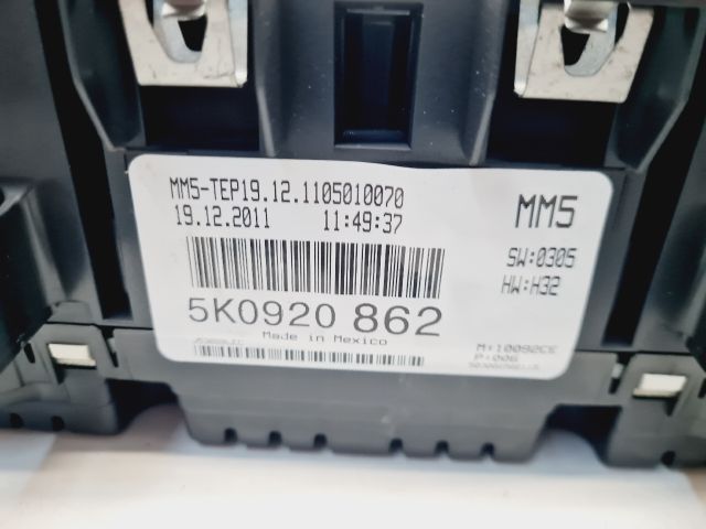 bontott VW GOLF VI Kilométeróra