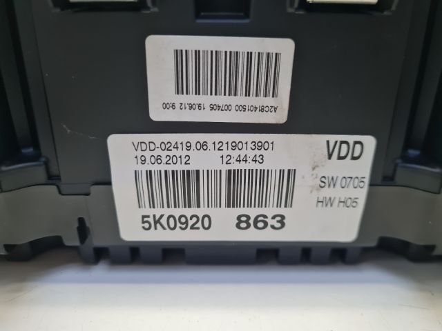 bontott VW GOLF VI Kilométeróra