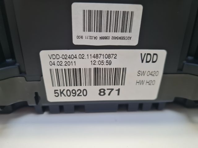 bontott VW GOLF VI Kilométeróra