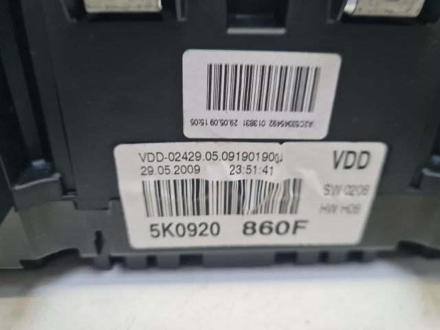 bontott VW GOLF VI Kilométeróra