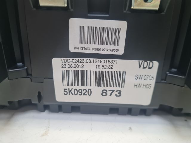 bontott VW GOLF VI Kilométeróra