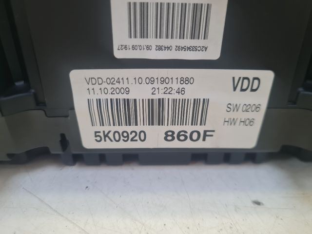 bontott VW GOLF VI Kilométeróra