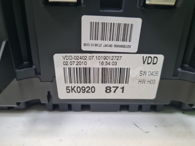 bontott VW GOLF VI Kilométeróra