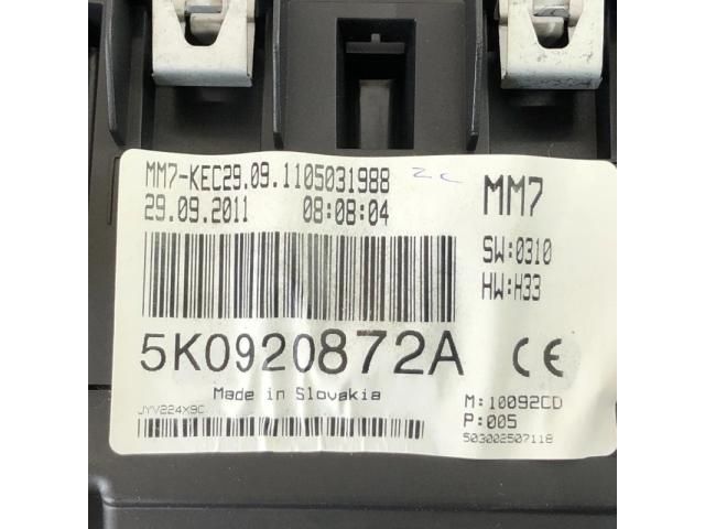 bontott VW GOLF VI Kilométeróra