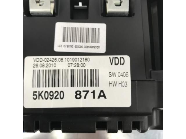 bontott VW GOLF VI Kilométeróra