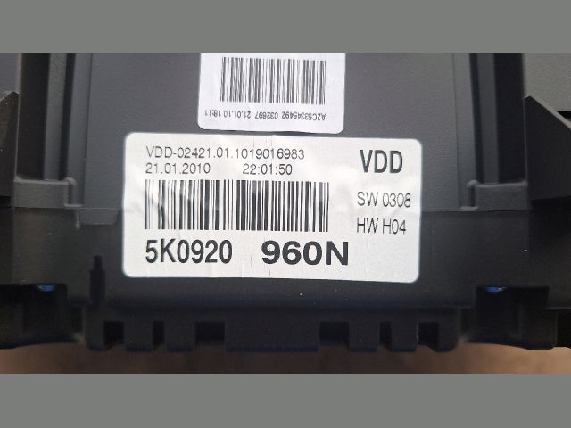 bontott VW GOLF VI Kilométeróra