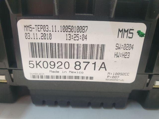 bontott VW GOLF VI Kilométeróra