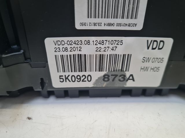 bontott VW GOLF VI Kilométeróra