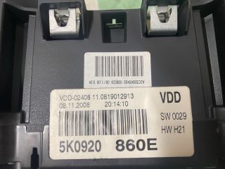 bontott VW GOLF VI Kilométeróra