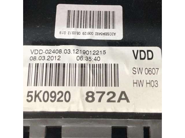 bontott VW GOLF VI Kilométeróra