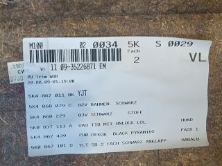 bontott VW GOLF VI Bal első Ajtó Kárpit