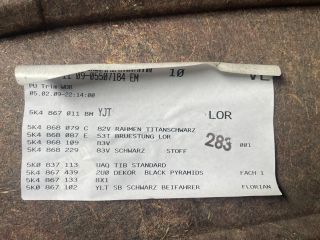 bontott VW GOLF VI Bal első Ajtó Kárpit