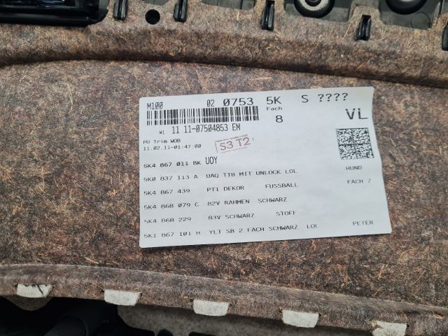 bontott VW GOLF VI Bal első Ajtó Kárpit