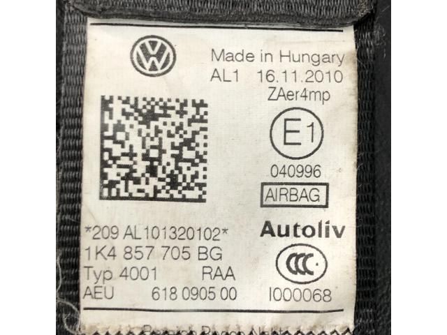 bontott VW GOLF VI Bal első Biztonsági Öv