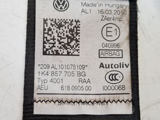 bontott VW GOLF VI Bal első Biztonsági Öv