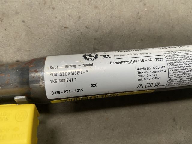 bontott VW GOLF VI Bal első Függöny Légzsák