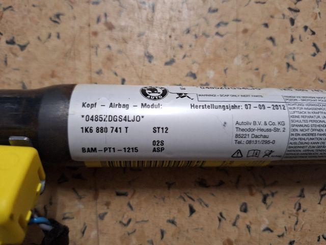 bontott VW GOLF VI Bal első Függöny Légzsák