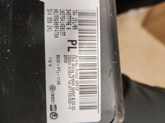 bontott VW GOLF VI Bal Függönylégzsák és Oldallégzsák