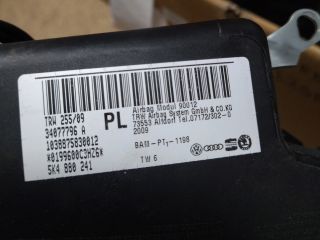 bontott VW GOLF VI Bal Függönylégzsák és Oldallégzsák