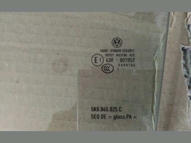 bontott VW GOLF VI Bal hátsó Ablak