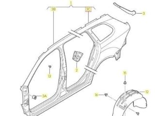 bontott VW GOLF VI Bal hátsó Sárvédő