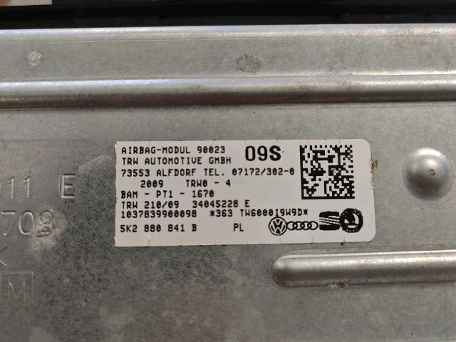 bontott VW GOLF VI Bal Térdlégzsák