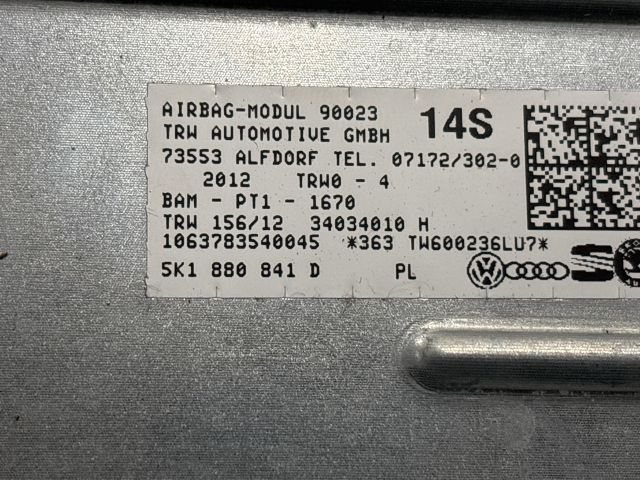 bontott VW GOLF VI Bal Térdlégzsák