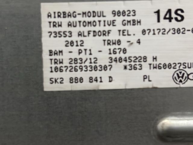 bontott VW GOLF VI Bal Térdlégzsák