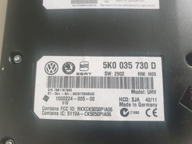 bontott VW GOLF VI Bluetooth Elektronika