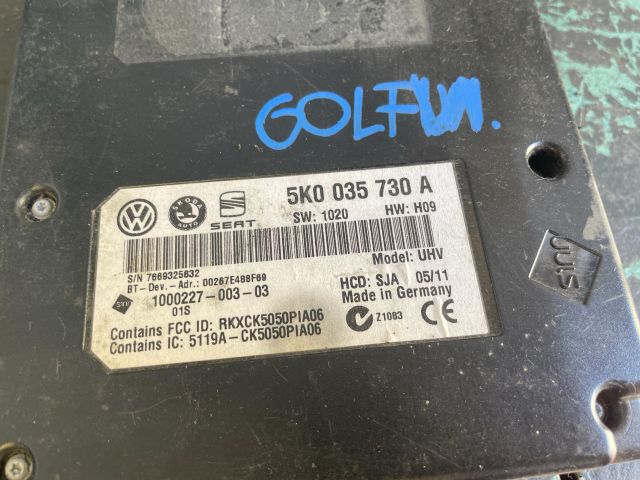 bontott VW GOLF VI Bluetooth Elektronika