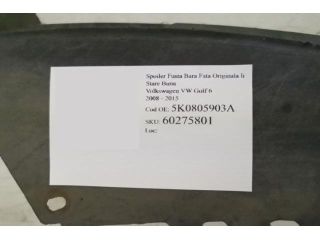 bontott VW GOLF VI Első Lökhárító Alsó (Műanyag)