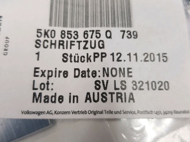 bontott VW GOLF VI Hátsó Embléma