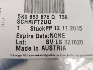 bontott VW GOLF VI Hátsó Embléma