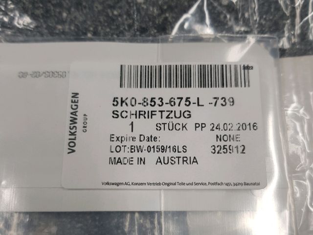 bontott VW GOLF VI Hátsó Embléma