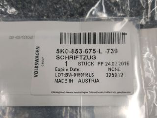 bontott VW GOLF VI Hátsó Embléma