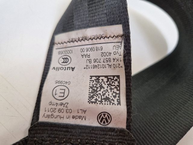 bontott VW GOLF VI Jobb első Biztonsági Öv
