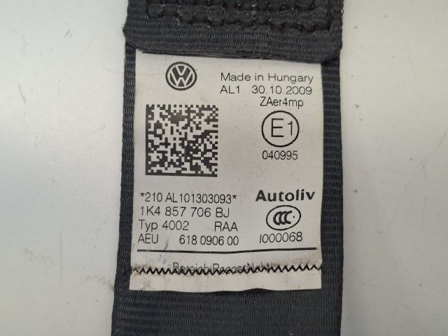 bontott VW GOLF VI Jobb első Biztonsági Öv