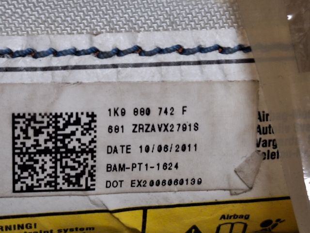 bontott VW GOLF VI Jobb első Függöny Légzsák