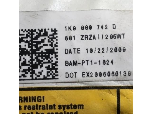 bontott VW GOLF VI Jobb Fejlégzsák