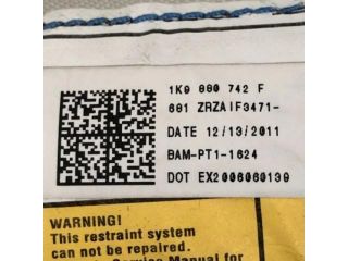 bontott VW GOLF VI Jobb Fejlégzsák