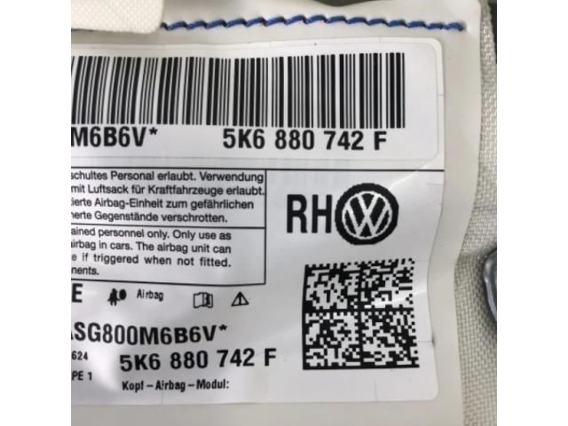 bontott VW GOLF VI Jobb Fejlégzsák