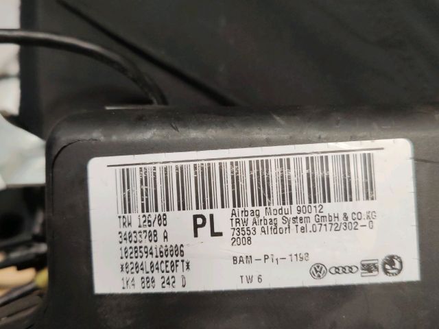 bontott VW GOLF VI Jobb Függönylégzsák és Oldallégzsák