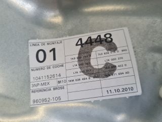 bontott VW GOLF VI Jobb hátsó Ablakemelő Szerkezet (Elektromos)